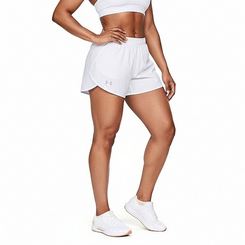 Under Armour Fly By 2.0 Shorts Womens Size 3XL White Built In Briefs